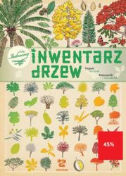 Ilustrowany inwentarz drzew zawiera opisy i wizerunki 57 drzew i krzewów z różnych stron świata. Emmanuelle Tchoukriel, ilustratorka specjalizująca się w sporządzaniu rycin naukowych, sportretowała rośliny z precyzją i artyzmem godnymi przyrodników z minionych stuleci. Odtworzyła sylwetki, liście i korę, czasem też kwiaty i owoce wybranych drzew i krzewów, a także zwierzęta żyjące w ich bliskim otoczeniu. Czarne kontury rysunków wykonała rapidografem i tuszem chińskim. Do kolorowania użyła akwareli, które nakładane z różną intensywnością, wspaniale oddają bogactwo odcieni i faktur spotykanych w przyrodzie. Każda rycina opatrzona jest polską i łacińską nazwą oraz kilkoma ciekawostkami na temat drzewa czy krzewu. W tej serii polecamy również: Ilustrowany inwentarz zwierząt