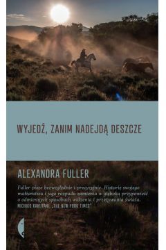 Alexandra Fuller spędziła dzieciństwo w targanej konfliktami Afryce. Także jej dom rodzinny trudno było uznać za oazę spokoju i bezpieczeństwa. Jednak choć nieobce jej były walka o przetrwanie, ból i utrata, dopiero rozpad jej własnego małżeństwa sprawił, że poczuła, jakby runęło jej życie. Próbując z powrotem je poskładać, Fuller zwraca się w stronę rodziny, którą zostawiła w Afryce. Wspomina dzielną, choć nieraz zagubioną matkę i zuchwałego, bezkompromisowego ojca, człowieka, który nigdy niczego nie żałował i niczego nie oczekiwał, choć walczył ciężej i stracił więcej, niż większość ludzi mogłaby sobie wyobrazić. „Wyjedź, zanim nadejdą deszcze” (co w południowej Afryce oznacza: „uciekaj, póki czas”) to kolejna fascynująca książka Fuller, pełna przejmującego smutku i żywiołowej radości, dojrzała i głęboka. To także swoista oda do Afryki.