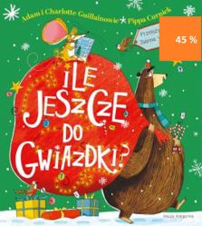 Nadchodzi Boże Narodzenie. Czas zacząć odliczanie!

Niedźwiedź przygotował niezwykłą grę dla przyjaciół z lasu. Grę, w której każdego dnia inne zwierzę otrzymuje tajemniczy prezent. Ale nie wszyscy są zadowoleni ze swoich upominków. Szczur zrzędzi, Borsuk marudzi i tylko mała Mysz niezachwianie wierzy w plan Misia!

Sprawdź, czy Mysz miała rację, i odkryj, co było największą świąteczną niespodzianką.

Adam Guillain - autor książek dla dzieci, muzyk, współzałożyciel Szkół Opowiadania Historii.