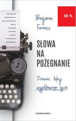 Ponad stuletni (w marcu 2021 skończył 101 lat) Benjamin Ferencz jest ostatnim żyjącym prokuratorem procesów norymberskich, w których osądzał dwudziestu dwóch czołowych nazistów. Słowa na pożegnanie to książka, która przedstawia historię życia Bena – typową historię od pucybuta do milionera. Ferencz urodził się w żydowskiej rodzinie w Transylwanii. Kiedy miał dziewięć miesięcy jego rodzice emigrowali do Ameryki, gdzie żyli w biedzie w jednej z nowojorskich dzielnic. Ben ciężko pracował, by to zmienić, aż wreszcie zdobył stypendium Harvard Law School. Każdy z dziewięciu rozdziałów tej książki zawiera lekcje o tym, jak wszyscy możemy najlepiej wykorzystać nasze życia we wszystkich jego obszarach. Czego sto lat doświadczeń może nas nauczyć o ambicji, determinacji, odwadze, szczęściu czy miłości? Jak maksymalnie wykorzystać życie, które jest nam dane?