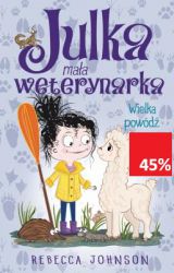 Edukacyjna seria o przygodach Julki, która pomagając mamie weterynarce, zdobywa wiedzę o zwyczajach wielu gatunków zwierząt. 

Cześć! Jestem Julka. Mam dziesięć lat. I jestem już prawie weterynarką! Moja mama leczy zwierzęta, a ja przyglądam się jej pracy i często w niej pomagam. Obie z moją najlepszą przyjaciółką, Chelsea, kochamy zwierzęta. 
Deszcz padał nieprzerwanie przez cztery dni i pastwiska wokół naszego domu są zalane. Pomocy potrzebuje wiele małych i dużych zwierzątek. Ruszamy z Chelsea na pomoc – weterynarze muszą być gotowi do szybkiego działania! Czy przekonamy tatę, by zabrał nas na kajak, zanim woda podejdzie wyżej?