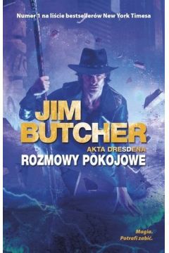 W Rozmowach pokojowych profesjonalny mag i detektyw, Harry Dresden, powraca i jest gotów do działania. Uniwersum bohatera jest miejscem pełnym magii i nadprzyrodzonych istot, takich jak wilkołaki, wampiry, demony, duchy czy elfy. Tym razem nadprzyrodzone nacje spotykają się, aby za sprawą negocjacji zakończyć trwające konflikty. Harry Dresden, jako jedyny zawodowy mag w Chicago, dołącza do grupy, która ma za zadanie dbać o bezpieczeństwo Białej Rady oraz o spokojny przebieg obrad dotyczących zawarcia pokoju.

Czy bohater jest w stanie dobrze wypełnić swoją misję, jeśli mroczne, polityczne manipulacje zagrażają istnieniu całego miasta, a więc także wszystkiego, co jest dla niego ważne?

Jim Butcher to amerykański pisarz literatury fantastycznej. Autor został uznany przez New York Times za jednego z najlepiej sprzedających się pisarzy tworzących literaturę fantasy. Popularność przyniosły mu dwa jego uwielbiane przez czytelników cykle, czyli Akta Harry\'ego Dresdena oraz Codex Alera.