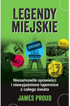 Jeśli jesteś fanem mrocznych i niewyjaśnionych wydarzeń, koniecznie zapoznaj się z Legendami miejskimi. Historie przekazywane od lat zostały teraz zebrane i wydane w jednej prawie trzystustronicowej książce. To obowiązkowa pozycja dla tych, którzy chcą poznać mroczne opowieści z innych zakątków świata, a także przekonać się, jak wersje wydarzeń różnią się w tych historiach, które już znają. Po tej lekturze będziesz w stanie uwierzyć w najbardziej nieprawdopodobne opowieści, nawet jeśli nigdy wcześniej nie wierzyłeś w podobne rzeczy.

Miejskie legendy cieszą się popularnością od pokoleń, a wraz z rozpowszechnieniem internetu ich liczba się zwiększa. Coraz to nowsi twórcy za pomocą różnych form i środków przekazu opisują niewyjaśnione zjawiska z ich okolicy. James Proud postanowił zmierzyć się z najpopularniejszymi z nich i zredagować je w jedną spójną całość. Dzięki jego pracy otrzymaliśmy najlepszy zbiór miejskich legend z całego świata. Na kartach książki poznamy m.in. historie płetwonurka znalezionego pośrodku spalonego kalifornijskiego lasu, człowieka bez twarzy czy znachora, który przywracał życie zmarłym.