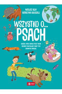 Czy pies był pierwszym zwierzęciem udomowionym przez człowieka?

Czy znasz psi alfabet?

Czy wiesz, co robi pies, gdy nikogo nie ma w domu?

Czy pies może jeść kości?

Tego i wielu innych rzeczy o psach dowiesz się z tej książki. Wspaniały i zabawny album edukacyjny.