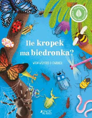 Czy jesteście ciekawi, ile kropek ma biedronka, dlaczego świetliki świętojańskie świecą i jak to się dzieje, że małe termity wznoszą aż tak wysokie budowle? Jeśli chcecie wiedzieć wszystko o owadach, a w dodatku jesteście fanami kolorowych ilustracji i poszukiwaczami przygód, koniecznie zajrzyjcie do tej 48-stronicowej książki, która zabierze was do fascynującego świata przyrody i odkryje przed wami niejedną owadzią tajemnicę.

Książki z serii Akademia Małego Przyrodnika zapraszają wszystkie dzieci (5+) wraz z rodzicami i nauczycielami na niezwykłą wyprawę - pełną wiedzy i radości - do świata roślin i zwierząt. Z 4 barwnych tomików nasi czytelnicy dowiedzą się m.in., dlaczego flamingi są różowe, ile kropek ma biedronka, po co zebrom paski a sosnom igły. Ponadto przekonają się, jak w prosty sposób zbudować ministaw, karmnik dla ptaków czy hotel dla owadów. Ta seria to gwarancja dobrej zabawy i kopalnia ciekawostek o przyrodzie!