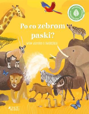 Czy jesteście ciekawi, po co zebrom paski, czemu surykatki żyją w stadach i jak to się dzieje, że fokom nie jest zimno? Jeśli chcecie wiedzieć wszystko o zwierzętach, a w dodatku jesteście fanami kolorowych ilustracji i poszukiwaczami przygód, koniecznie zajrzyjcie do tej 48-stronicowej książki, która zabierze was do fascynującego świata przyrody i odkryje przed wami niejedną futrzastą tajemnicę.

Książki z serii Akademia Małego Przyrodnika zapraszają wszystkie dzieci (5+) wraz z rodzicami i nauczycielami na niezwykłą wyprawę - pełną wiedzy i radości - do świata roślin i zwierząt. Z 4 barwnych tomików nasi czytelnicy dowiedzą się m.in., dlaczego flamingi są różowe, ile kropek ma biedronka, po co zebrom paski a sosnom igły. Ponadto przekonają się, jak w prosty sposób zbudować ministaw, karmnik dla ptaków czy hotel dla owadów. Ta seria to gwarancja dobrej zabawy i kopalnia ciekawostek o przyrodzie!