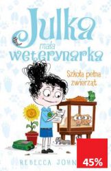 Edukacyjna seria o przygodach Julki, która pomagając mamie weterynarce, zdobywa wiedzę o zwyczajach wielu gatunków zwierząt. Cześć! Jestem Julka. Mam dziesięć lat. I jestem już prawie weterynarką! Moja mama leczy zwierzęta, a ja przyglądam się jej pracy i często w niej pomagam. Obie z moją najlepszą przyjaciółką, Chelsea, kochamy zwierzęta. Nasza szkoła jest świetna mamy tu zwierzęta! W naszej sali biologicznej mieszkają świnki morskie, jaszczurki, rybki i owady. W tym tygodniu mamy zastępstwo z panią Fine, która niewiele wie o zwierzętach. Na szczęście my wiemy bardzo dużo (jak to dobrze być prawie weterynarką!).