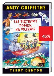 Andy i Terry mieszkają w stuczterdziestotrzypiętrowym domku na drzewie (mieli stutrzydziestopiętrowy, ale się rozbudowali). A ten domek jest najfajniejszy na świecie! Znajdziecie tu między innymi: nawiedzony cmentarz, słowoplujkę, narzekalnię, ducha ducha ducha o imieniu Fredek, roboty udające się w podróż pośrubną oraz bar mleczno-rybny pingwiny go uwielbiają! No, na co czekacie? Właźcie!
Terry Denton urodził się w Melbourne jako jeden z pięciu braci. Zaczął studiować architekturę, ale zorientował się, że go to unieszczęśliwia, więc rzucił uniwersytet i zajął się innymi sprawami. Próbował prawie wszystkiego parał się teatrem, malarstwem, rzeźbą, zaklinaniem koni, budowaniem gór lodowych i doradzaniem pterodaktylom, aż odkrył, że chce ilustrować książki dla dzieci. Dziś ma ich na koncie ponad czterdzieści, z których wiele stworzył wraz z Andym Griffithsem.