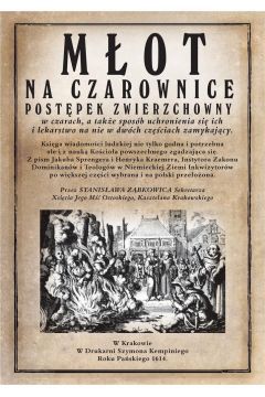 Niesamowita, a zarazem kontrowersyjna pozycja na temat magii. Dowiedz się więcej o czarownicach i wierzeniach, które niegdyś były bardzo niebezpieczne...

Młot na czarownice to uwspółcześniony traktat dotyczący magii. Pierwszy raz opublikowano go w 1486 roku. Całość dotyczy czarownic i czarów. Dzięki tej książce Czytelnik może choć na chwilę przenieść się do czasów, w których kobiety podejrzewano o czary, a na świecie działała Inkwizycja. Nie bez powodu nazywa się go często podręcznikiem dla łowców czarownic. Traktat uznaje się za jedno spośród najważniejszych dzieł dotyczących magii, czarów i demonologii. Znajdzie się tam sporo informacji na temat dawnych wierzeń ludowych, czarnej magii, a także kościelnego dogmatu herezji.