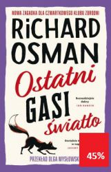 Nikt nie pisze o zbrodni z taką radością jak Osman

Seria bijąca wszelkie rekordy popularności. Niezmienny numer 1 na liście bestsellerów New York Timesa. Czwarta część przygód Czwartkowego Klubu Zbrodni.

Tym razem wszystko zaczyna się od smutnej i wstrząsającej wiadomości.

Pewien antykwariusz i zarazem stary przyjaciel naszych bohaterów został zamordowany, a tajemnicza paczka, której strzegł, zaginęła.

Ekipa Czwartkowego Klubu rusza więc do akcji, wprost na spotkanie całej menażerii barwnych fałszerzy sztuki, internetowych oszustów i handlarzy narkotyków. I choć jak zwykle nie brakuje tu brytyjskiego poczucia humoru, po drodze w niejednym oku zakręci się łezka