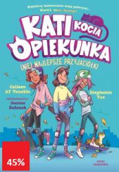 Poznajcie Kati – kocią opiekunkę. Niektórzy bohaterowie mają peleryny… Kati ma koty! Superzłole, drama pomiędzy przyjaciółkami oraz ekipa kotów o nadzwyczajnych umiejętnościach. „Kati – kocia opiekunka” stanie się twoją ukochaną powieścią graficzną! – YAYOMG.com Kati uwielbia jeździć na desce z ekipą Laskółek i być pomocnicą superbohaterki. Ale kie­dy zaczyna się nowy rok szkolny, sprawy przyjmują nieciekawy obrót. Ktoś podszywa się pod Myszycielkę, by popełniać straszliwe zbrodnie, Beth ma chłopaka, którego wszę­dzie ze sobą zabiera (brrr), a trening umiejętności potrzebnych podczas śmiałych akcji nie idzie tak, jak Kati by oczekiwała. Do tego pokłóciła się z wszystkimi przyjaciółkami. Naprostowanie nieporozumień będzie cięższe od najtrudniejszych deskorolkowych sztu­czek! Ale ta dziewczyna ma do pomocy 217 nie całkiem zwyczajnych kotów! Czy Kati zdoła oczyścić dobre imię Myszycielki, ujawnić, kto naprawdę jest łotrem, i stać się pomocnicą (oraz przyjaciółką), jaką zawsze pragnęła być? Colleen AF Venable dorastała w Walden w stanie Nowy Jork