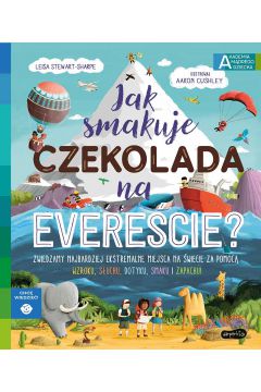 Jeśli ciekawi cię, jak zimno jest na Antarktydzie; co słychać w lesie deszczowym albo jak smakuje czekolada na szczycie najwyższej góry świata; zapraszamy Cię na ekspedycję życia. Wraz z grupą dziecięcych bohaterów poznamy najbardziej eks¬tremalne miejsca na Ziemi w oryginalny sposób - za pomocą wszystkich zmysłów! Będziemy przemierzać dżungle, pusty¬nie, góry i lodowce, by przekonać się, jak te miejsca smakują, brzmią, wyglądają i pachną. Książka „Jak smakuje czekolada na Evereście?” pomoże przygotować dzieci do podróży do odmiennych regionów i panujących tam warunków; poszerzy wiedzę o świecie i rozbudzi pasję odkrywania. Jest to kolejna pozycja w serii Chcę wiedzieć! Akademii Mądrego Dziecka, skierowanej do młodych czytelników, pragnących zaspokoić swoją ciekawość w różnych dziedzinach nauki w niecodzienny i intrygujący sposób.