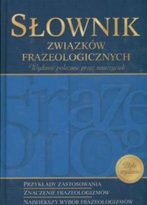 Zadaniem tego Słownika Związków Frazeologicznych jest sprostanie wymaganiom możliwie najszerszej grupy Czytelników ze specjalnym uwzględnieniem uczniów szkół podstawowych, gimnazjów i szkół ponadgimnazjalnych.Są tu zgromadzone wyjaśnienia wszystkich związków frazeologicznych, do znajomości których zobowiązują programy nauczania języka polskiego w tych szkołach oraz zalecane podręczniki. Hasła zostały tak opracowane, by nie nastręczało trudności ani ich zrozumienie, ani zapamiętanie:- nie ma żadnych niepotrzebnych wiadomości,- frazeologizmy zostały wyjaśnione zwięźle i precyzyjnie.Autorzy Słownika... zadbali o to, by pokazać Czytelnikom, w jaki sposób poprawnie posługiwać się frazeologizmami. Podali przykłady nie tylko z literatury (tu wzięto pod uwagę przede wszystkim lektury szkolne), ale przede wszystkim z codziennej polszczyzny. Posiadacz Słownika... będzie mógł także wyjaśnić, skąd pochodzi dany frazeologizm, znajdzie tu wyjaśnienie pochodzenia takich związków jak:WYJŚĆ JAK ZABŁOCKI NA MYDLEBAJOŃSKIE SUMYBIEGAĆ JAK KOT Z PĘCHERZEMPLEŚĆ JAK PIEKARSKI NA MĘKACHOsobną, bardzo liczną grupą frazeologizmów są związki pochodzenia biblijnego i mitologicznego. Wiemy, że te bywają prawdziwą zmorą uczniów, stąd autorzy nie tylko zgromadzili je w tej publikacji, ale każdy obszernie wyjaśnili, używając cytatów biblijnych i przytaczając odpowiednie mity.Autorzy Słownika Związków Frazeologicznych - Anna Popławska, Marzena Paw, Marcin Wawrzecki - to nauczyciele z bogatym doświadczeniem zawodowym. Pisząc tę książkę uwzględniali także na bieżąco uwagi swoich uczniów i czytelników, dzięki czemu powstała jedyna na rynku publikacja na temat związków frazeologicznych, która w pełni odpowiada potrzebom polskich uczniów i nauczycieli.