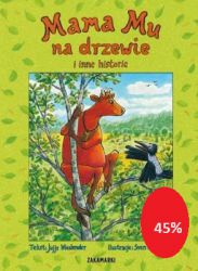 Dziesięć opowiadań o nietuzinkowej parze przyjaciół - Mamie Mu i Panu Wronie - czyli dużo czytania i jeszcze więcej śmiechu! Powolutku, gałąź po gałęzi, Mama Mu wchodziła coraz wyżej. W końcu wspięła się prawie na sam czubek. Obok drzewa przelatywał właśnie Pan Wrona. - Tutaj, Panie Wrono! - zawołała Mama Mu. - Tu jestem! Pan Wrona zawrócił momentalnie, przysiadł na drzewie i zaczął wpatrywać się w Mamę Mu osłupiały. - Jak to? Jak tu wlazłaś? Jak to zrobiłaś? - Wdrapałam się - odparła Mama Mu. - Ale dobrze, że przyleciałeś, bo Linus nie powiedział mi wszystkiego. - Czego na przykład? - Jak się schodzi. Muu! Polecamy również książki obrazkowe: ,,Mama Mu na huśtawce, ,,Mama Mu na sankach, ,,Mama Mu sprząta, ,,Mama Mu buduje, ,,Mama Mu nabija sobie guza i ,,Mama Mu czyta, zbiór opowiadań ,,Mama Mu na rowerze i inne historie, a także ,,Kolorowankę Mamy Mu i Pana Wrony