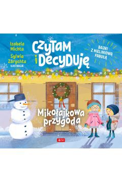 Antek i Zosia zostali sami w domu. Na noc zapowiedziano sporą śnieżycę, a przecież jutro są mikołajki! Czy Mikołaj nie utknie w zaspie lub nie zgubi drogi? Czy rodzeństwo znajdzie sposób na to, by pomóc mu dotrzeć do ich domu? Czy dzieci dostaną w tym roku prezenty?

Czytam i decyduję to seria o wielu liniach fabularnych. O tym, jak potoczą się przygody rodzeństwa Zosi i Antka, zadecyduje czytające dziecko. Przy ponownym czytaniu bohaterowie mogą trafić w nowe miejsca, spotkać inne osoby, a historia może zakończyć się zupełnie inaczej.