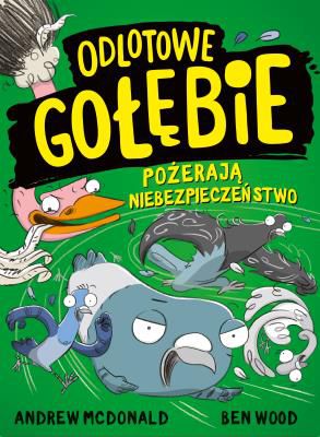 ODLOTOWE GOŁĘBIE POŻERAJĄ NIEBEZPIECZEŃSTWO

Czasem musisz być ZŁY, aby być DOBRY!

Odważna drużyna ODLOTOWYCH GOŁĘBI wkracza do akcji! To, co się dzieje w mieście, przekracza wszelkie granice gruchającej przyzwoitości. Co za potwór butelkuje ptaki? Kto rozkręca czarny rynek handlu ptasiorami? Ibis Cienka Szyja, Struś Postrach, a może Pan Placek - Książę Ciast i Król Kruchych Spodów? Ta sprawa ze złej robi się coraz gorsza! Zwłaszcza, gdy nasza drużyna wyląduje rozdzielona w czterech różnych zakątkach świata! ODLOTOWE GOŁĘBIE walczą z przestępcami nie od dziś! Jednak czy ta misja nie jest zbyt niebezpieczna nawet dla nich?

Poznaj swoich nowych kumpli, oto ODLOTOWE GOŁĘBIE (i jedna gałązka):

EKSPRES żyje na krawędzi, złoczyńców zjada na śniadanie, rozwiązuje najtrudniejsze zagadki, a co najważniejsze - ratuje wasze tyłki przed najgorszym.

PAPILOTKA supersilna, superodważna i totalnie pokręcona, nie cofnie się przed niczym, nawet będąc krok od katastrofy. Choć bycie w drużynie, to czasami ciężki kawałek chleba, ten lotny ptak poradzi sobie ze wszystkim.

WYWROTKA wykręci się z każdej opresji, czasami buja w obłokach, ale podbramkowe sytuacje to jej chleb powszedni, ma na oku cały park i nie da sobie w okruszki dmuchać, a za przyjaciółmi pójdzie w ogień.