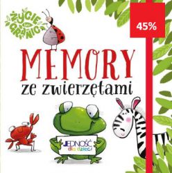 Gra memory to zabawa na wiele okazji! Rozwija pamięć wzrokową i jest świetnym sposobem na pokonanie nudy w domu i przedszkolu. Pomaga w lepszym kojarzeniu informacji nie tylko dzieciom, ale także dorosłym. Zwłaszcza wtedy, gdy chcemy zapamiętać coś bardzo ważnego. Memory ze zwierzętami to znakomity wybór dla poszukiwaczy gier pamięciowych z elementami edukacji przyrodniczej. W tym niewielkim pudełku znajdziemy 40 kart ze zwierzętami oraz książeczkę zawierającą ciekawostki dotyczące poszczególnych gatunków zwierząt przedstawionych na kartach. Zapraszamy do wspólnej zabawy dzieci, rodziców i nauczycieli!