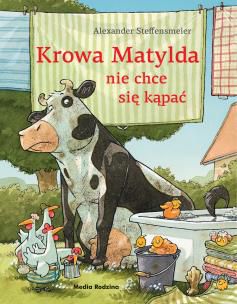 „Krowa Matylda nie chce się kąpać” to kolejna z serii książek dla dzieci historia o sympatycznej krowie. Znana już czytelnikom książka tym razem pojawia się w księgarniach w nowym, zeszytowym wydaniu. Podczas wspólnych harców krowa Matylda i jej przyjaciele z gospodarstwa bardzo się pobrudzili. Przed snem wszyscy muszą się porządnie umyć! Matylda nie ma na to ochoty. Wystarczy, że tylko trochę się opłucze. Gospodyni jednak nie ustępuje i chwyta ogrodowy wąż. Zaczyna się zabawa…