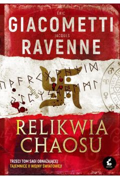 Relikwia chaosu to trzeci tom bestsellerowego cyklu Czarne Słońce. Powieść jest doskonałym połączeniem kryminału z thrillerem ezoterycznym, a jej akcję osadzono w historycznych realiach! Przygotuj się na potężną dawkę wrażeń, tajemnic i zmagań!

Jest lipiec 1942 roku. Brutalny konflikt zbrojny sieje zniszczenie, a jego wynik jest niepewny jak nigdy dotąd. Anglii udało się zażegnać ryzyko inwazji. Za to Rosja ponosi klęskę, uginając się przed bezwzględnymi i prącymi naprzód zagonami Hitlera. Europa stanęła w płomieniach i w każdej chwili może całkowicie obrócić się w gruzy.

W międzyczasie trwa też inna, ukryta wojna, o której wie niewiele osób. Związana jest z poszukiwaniem świętych artefaktów i swastyk, które mogą zapewnić zwycięstwo jednej ze stron. Kluczem do tego jest zdobycie ostatniej relikwii, która przechyli szalę na czyjąś korzyść w tym konflikcie.