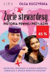 Niezwykła opowieść o dwóch różnych kobietach z dwóch różnych światów Moja praca w liniach lotniczych to nie tylko źródło utrzymania. To styl życia, który mnie zupełnie pochłonął, pozwolił mi zbudować pewność siebie, dał ogromną satysfakcję, nauczył mnie ryzykować w podejmowaniu decyzji niezależnie od tego, co powiedzą inni, oraz godzić się z porażkami. Pomógł mi znaleźć pomysł na siebie, odkryć nowe pasje i radzić sobie w trudnych momentach, niekoniecznie tylko na pokładzie (ze wstępu autorki). Czy zastanawiałaś się, jak szczęśliwy musi być człowiek, gdy jego praca staje się pasją? Czy wyobrażałaś sobie, że codzienne zajęcie może się przerodzić w przygodę życia? Olga Kuczyńska, autorka bestsellerowego Życia stewardesy, w swojej najnowszej książce ujawnia przed Czytelniczkami i Czytelnikami nie tylko tajniki pracy, która zmieniła jej życie, ale także opisuje historię niezwykłej przyjaźni dwóch kobiet z zupełnie różnych zakątków świata.