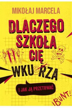 Książka Dlaczego szkoła cię wkurza i jak ją przetrwać, której autorem jest Mikołaj Marcela, jest praktycznym poradnikiem mówiącym o tym, jak poradzić sobie z niezwykle wkurzającym i irytującym zajęciem, jakim jest chodzenie do szkoły. Publikacja będzie idealna dla wszystkich, którzy w placówce oświaty czują się jak na linii produkcyjnej albo w więzieniu.

Nudne przedmioty, tony materiału do przyswojenia, nauczyciele, którzy traktują uczniów jak maszyny do przechowywania wiedzy, a dodatkowo ciągłe pytanie: jak było w szkole?. Ciekawe, czy jest ktoś, kto na to pytanie odpowiada z entuzjazmem? Mikołaj Marcela skutecznie podpowie Ci, jak przetrwać w tym dziwnym i irytującym miejscu.