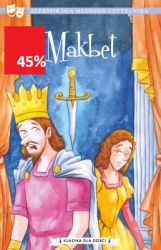 Makbet to jedna z najmroczniejszych tragedii słynnego dramatopisarza, Williama Szekspira. Sztuka opowiada historię żądnego władzy szkockiego lorda i jego żony, którzy spiskują przeciwko królowi Dunkanowi. Po śmierci Dunkana Makbet zasiada na tronie, jednak dręczą go wyrzuty sumienia i paranoja, które w końcu doprowadzają do jego upadku.
Krótka narracyjna wersja sztuki została dostosowana do potrzeb młodego czytelnika. Może być czytana samodzielnie przez dzieci lub na głos przez rodziców, którzy chcą zapoznać swoje pociechy z dziełami Szekspira. Prosta narracja i komiksowe ilustracje zainteresują dziecko i rozwiną jego umiejętności czytania. Wersja polecana jest dla nauczycieli jako pomoc w nauce.