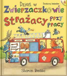 Pięknie ilustrowane opowieści o przezabawnych przygodach uroczych mieszkańców Zwierzaczkowa pokazują na wesoło, na czym polega praca w różnych zawodach. I co w każdej pracy jest najważniejsze.
Łoś chce być strażakiem. Będzie musiał poznać tyle nowych rzeczy, wykazać się odwagą, zdrowym rozsądkiem i refleksem w akcjach.
Straż pożarna ze Zwierzaczkowa pędzi na ratunek!
Panią Świnkę trzeba wyciągnąć z dziury w jezdni!
Pan Jamnik utkwił w rynnie!
A czy to pożar? No, nie! W urodziny Dziadka Żółwia świeczki wymknęły się spod kontroli!
Czy Łoś zostanie bohaterem?
Niepowtarzalne ilustracje Sharon Rentty tworzą baśniowy świat, gdzie wszyscy sobie pomagają, starają się i uczą, by spełnić marzenia.