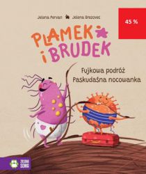 Obrzydliwie zabawna seria! Plamek i Brudek to dwie złośliwe bakterie. Wprost uwielbiają wszystko, co smrodliwe, paskudne, glutaśne i brudaśne. Zawsze są blisko dzieci, które zapominają o codziennym dbaniu o higienę – nie myją rąk ani zębów, nie czeszą włosów, nie lubią zmieniać skarpetek i sprzątać w swoim pokoju. To właśnie wtedy Plamek i Brudek stają się ich najlepszymi przyjaciółmi i nie opuszczają ich na krok. Siedzą sobie pod brudnymi paznokciami albo w dziurawym zębie i wymyślają najohydniejsze zabawy. Tym razem Plamek i Brudek postanawiają wybrać się w najbardziej fujkową podróż – do brudnych włosów! Zajrzą też do pewnego, długo niesprzątanego pokoju… Uwaga! „Plamek i Brudek” to obrzydliwie przezabawna seria, która uświadomi najmłodszym, że przyjaźń z bakteriami to nic dobrego. Może nawet skończyć się chorobą i łykaniem niesmacznych lekarstw…